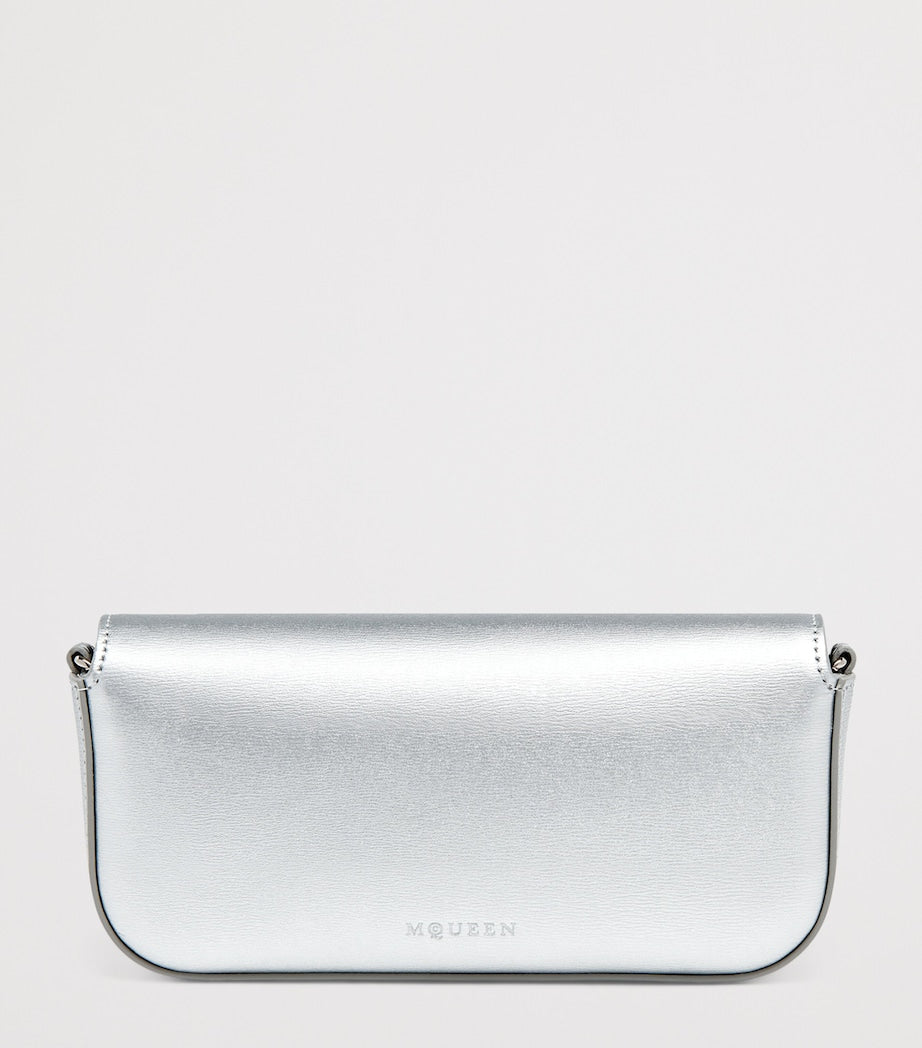 Small Leather Skull Flower Cross-Body Bag