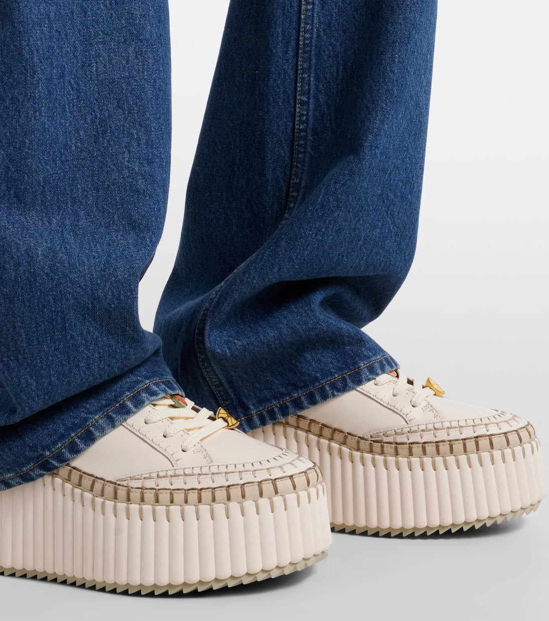 Chloé - Nama leather platform sneakers