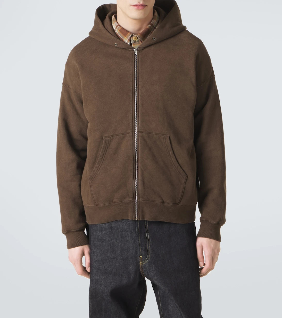Visvim - سويت شيرت بغطاء رأس جامبو من قطن الجيرسيه