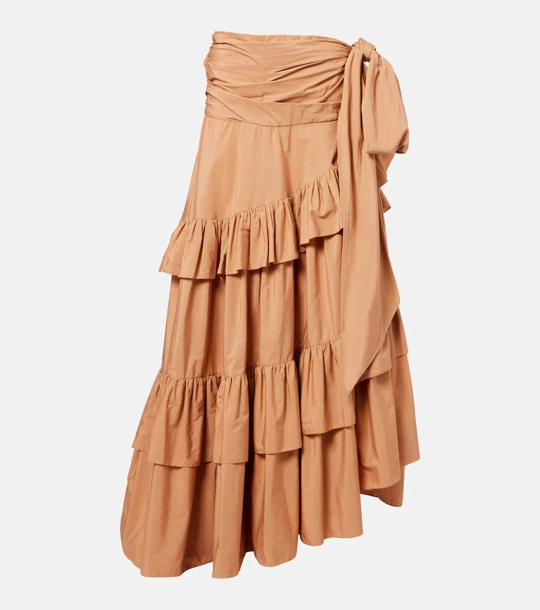 Chloé - Asymmetric ruffled cotton maxi skirt