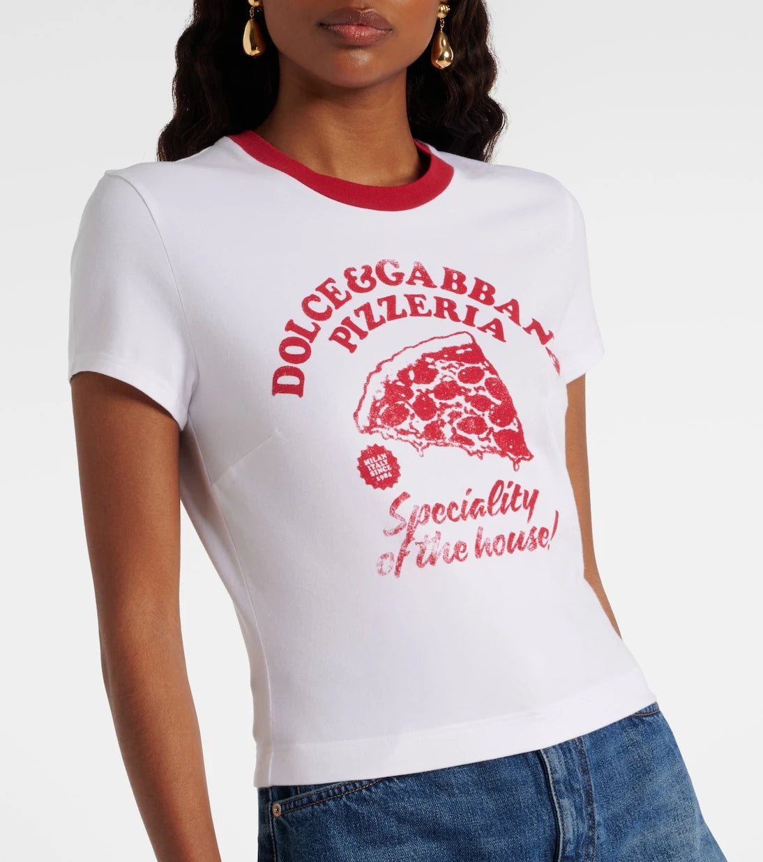 Dolce&Gabbana - Printed cotton-blend jersey T-shirt
