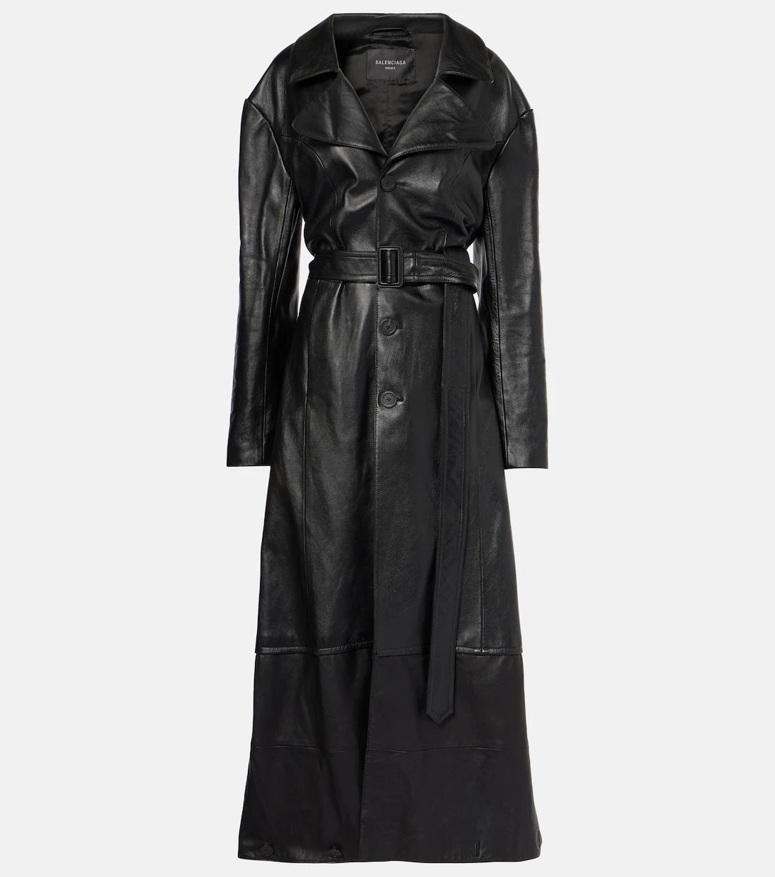 Balenciaga - Single-breasted leather coat
