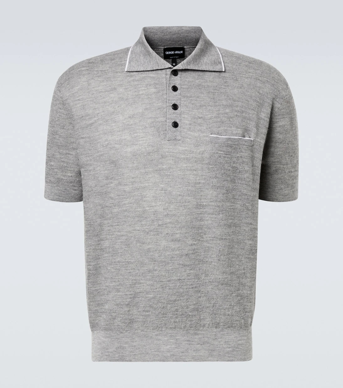 Giorgio Armani - Cashmere and silk polo shirt