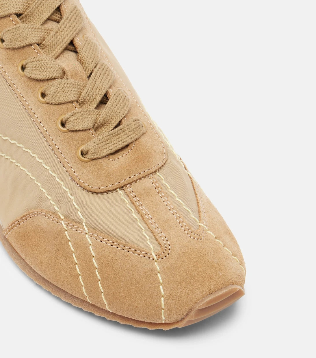 Toteme - Flex suede-trimmed sneakers