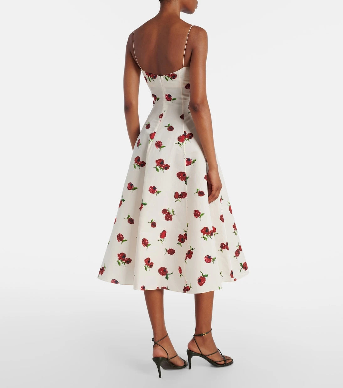 Khaite - Isabella printed silk and cotton midi dress
