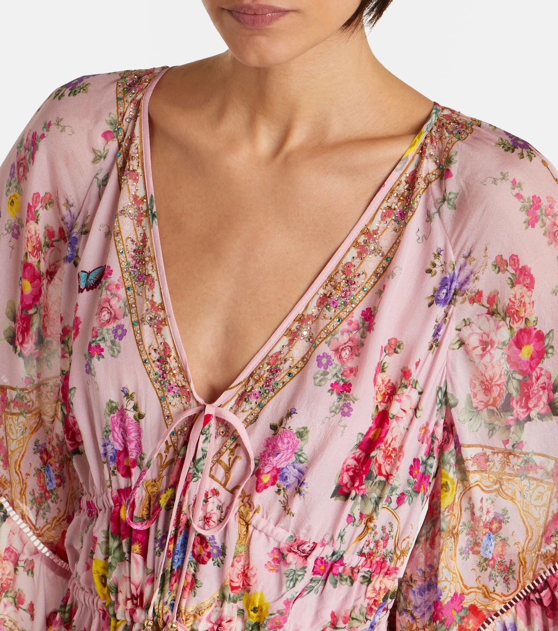 Camilla - Floral silk maxi dress