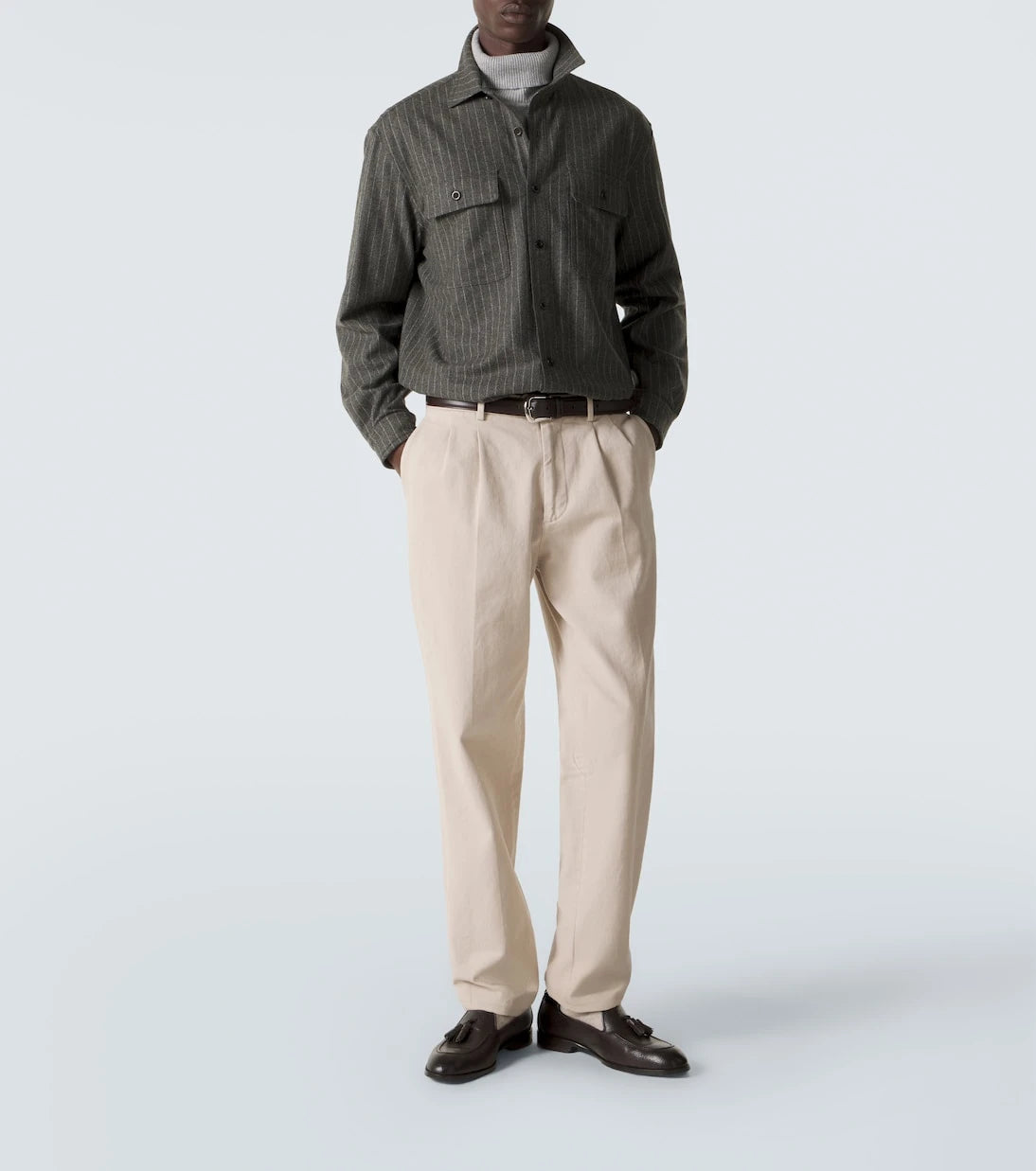 Ralph Lauren Purple Label - Pinstripe wool shirt