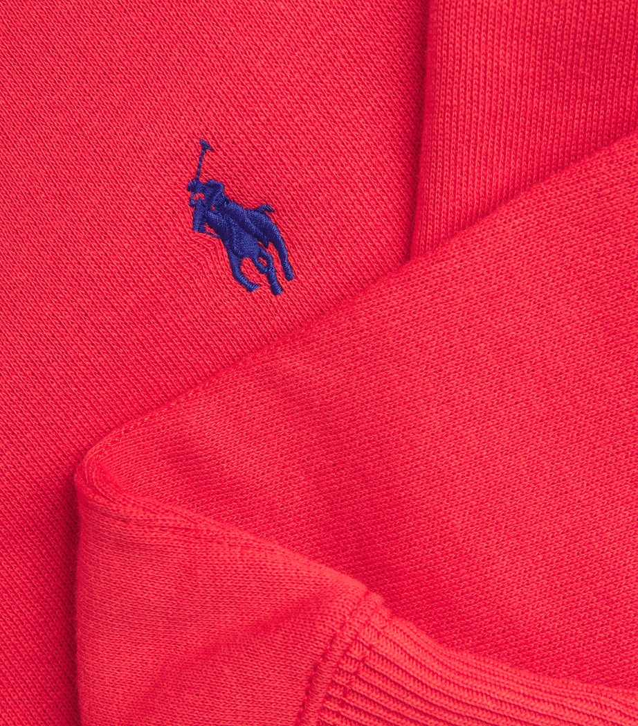 Orange Cotton-Blend Polo Pony Sweatshirt
