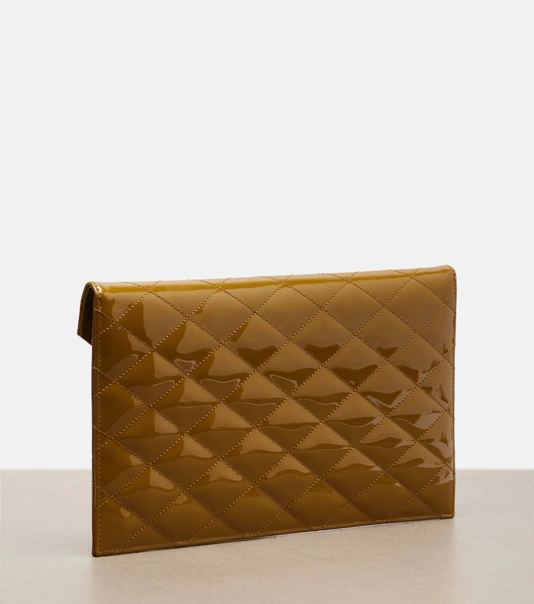 Saint Laurent - Paris quilted patent leather pouch