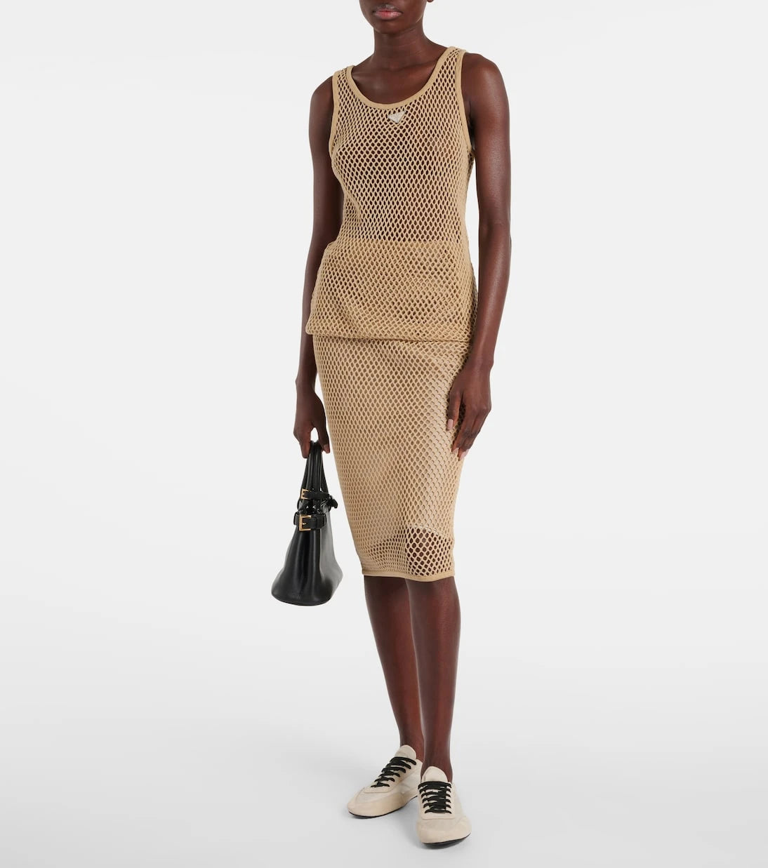 Prada - Crochet midi skirt