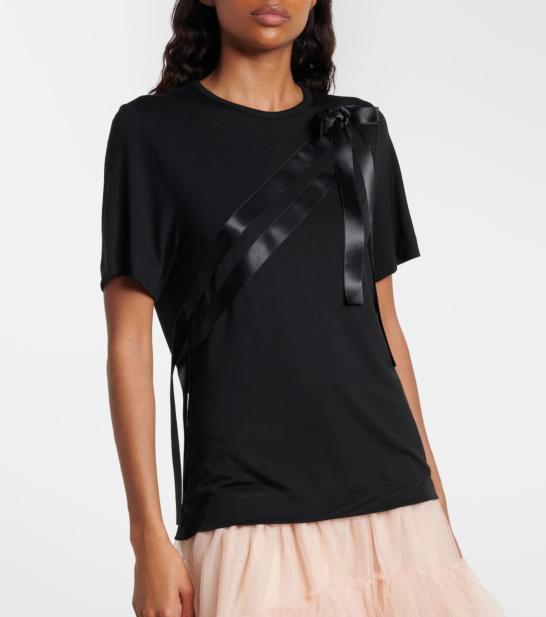 Simone Rocha - تي شيرت جيرسيه بتفاصيل فيونكة