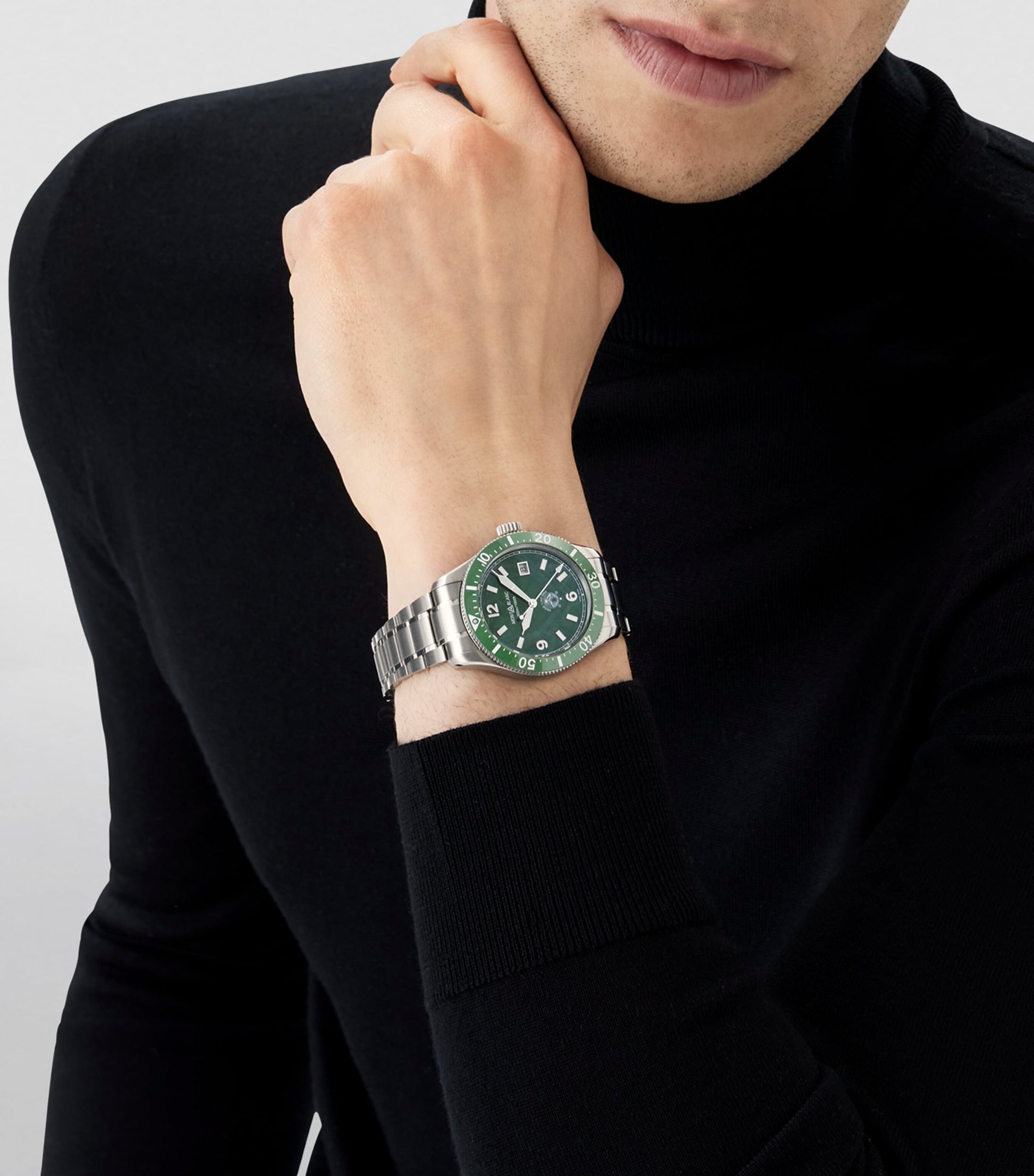 Stainless Steel 1858 Iced Sea Automatic Date Watch 41mm