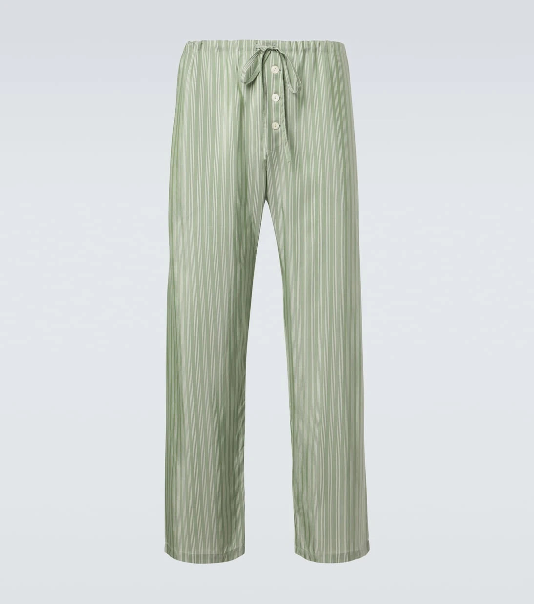 Bode - Sylvan striped silk straight pants
