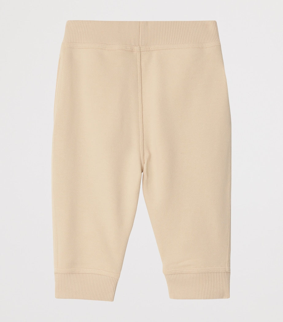 Burberry Kids Cotton Check-Label Sweatpants (6-24 Months)