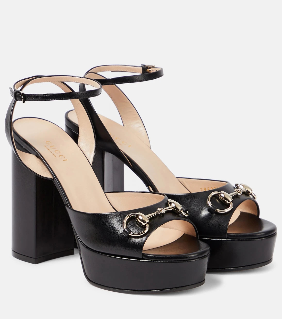 Gucci - Lady Horsebit leather platform sandals