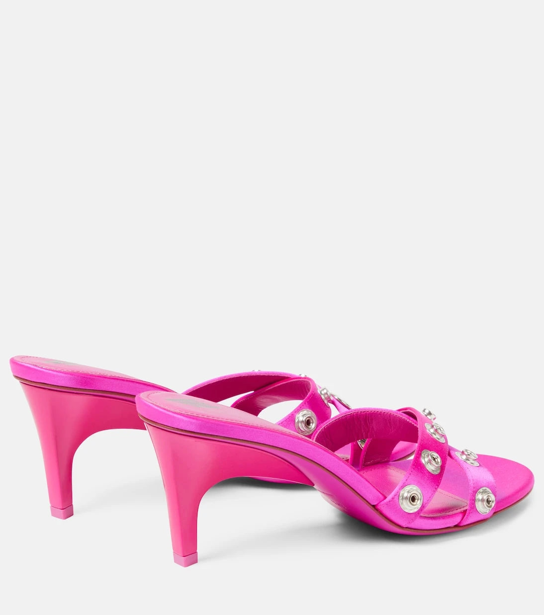 The Attico - Cosmo 60 studded satin sandals