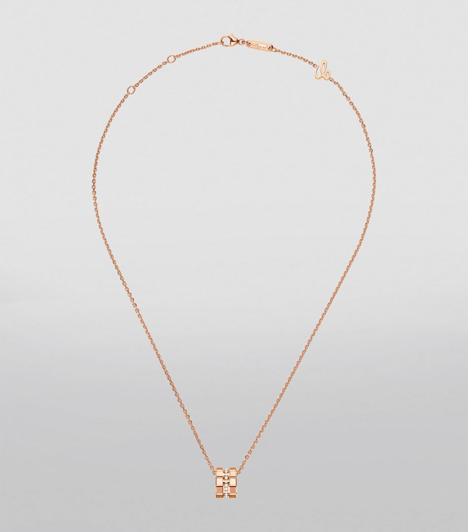 Rose Gold and Diamond Ice Cube Necklace