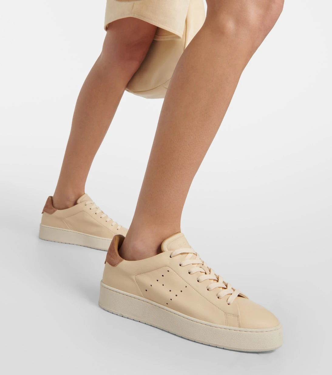 Hogan - H672 suede-trimmed leather sneakers