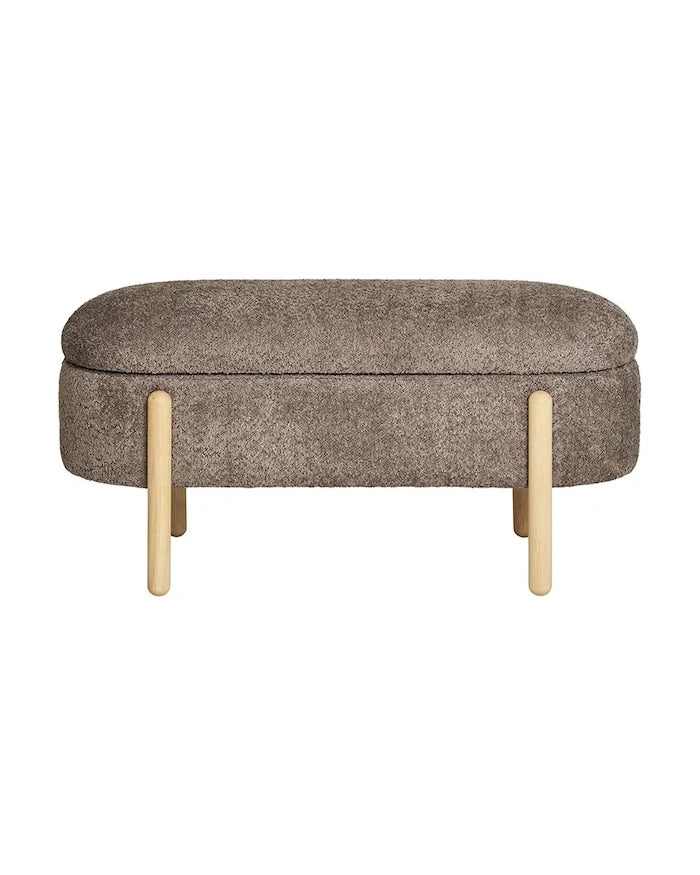 Depolamalı Puf House Nordic Branca 98 x 41 x 48 cm