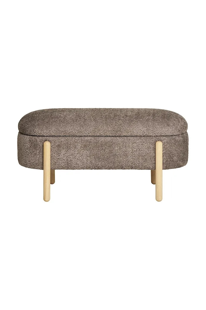 Depolamalı Puf House Nordic Branca 98 x 41 x 48 cm
