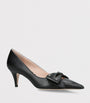 Valentino Garavani Black Leather Bowow Pumps 65