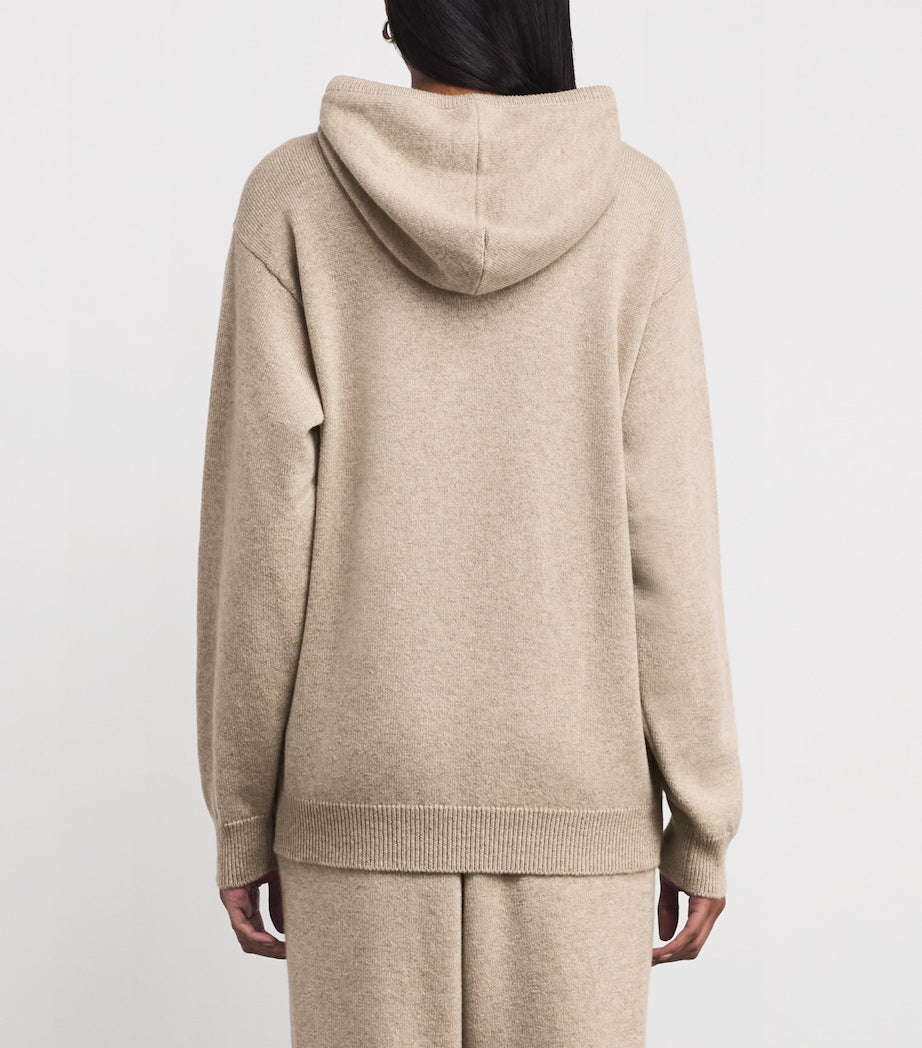 Beige Cashmere Hoodie