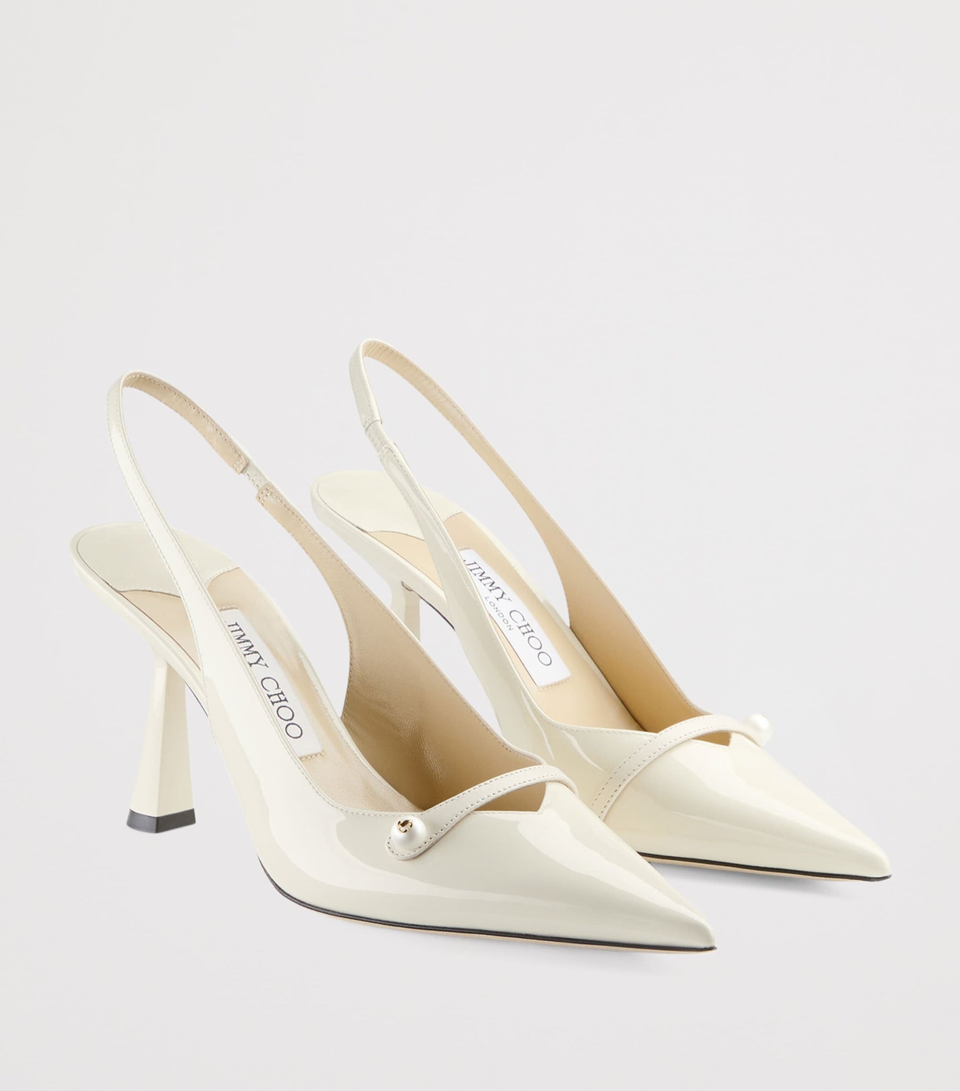 Jimmy Choo Amita 85 Leather Slingback Pumps