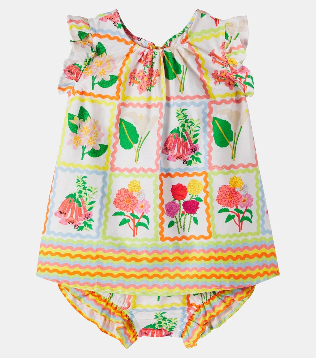 Fábula - Baby cotton dress and bloomers set