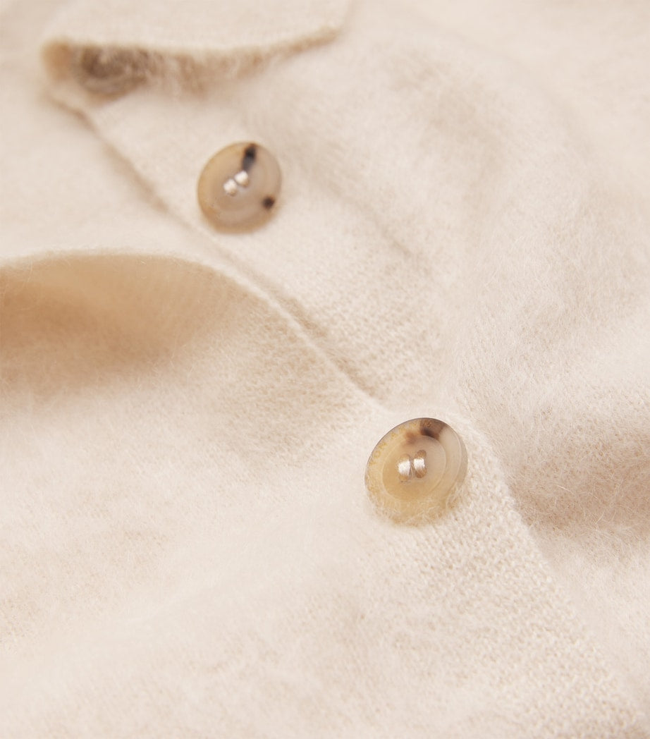 Iris Von Arnim Pink Cashmere Brushed Elyn Cardigan