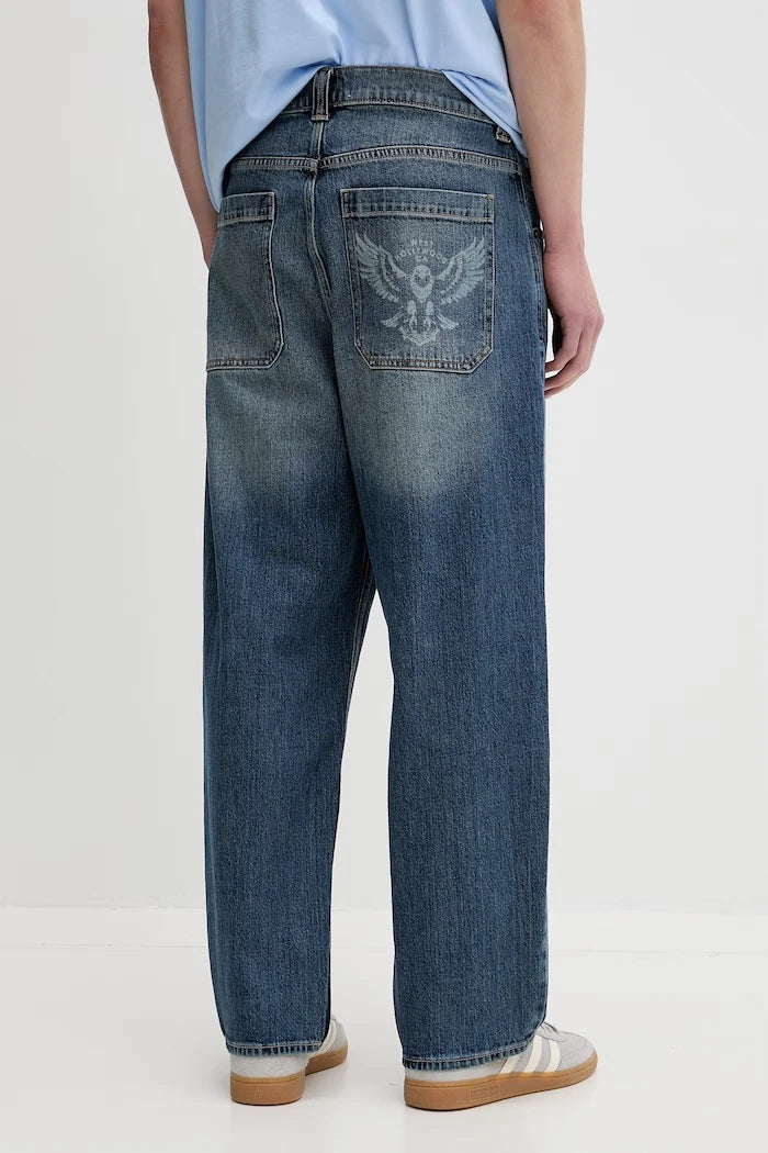 Hollister Co. Erkek Relaxed Fit Kot Pantolon