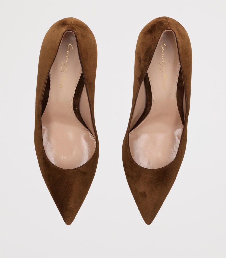 Brown Suede Gianvito Pumps 85