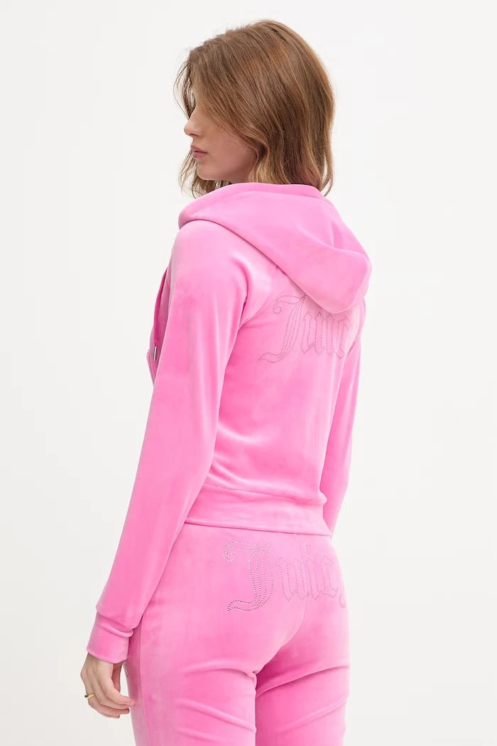 Juicy Couture Kadın Kadife Kapüşonlu Sweatshirt MADISON COL OUT