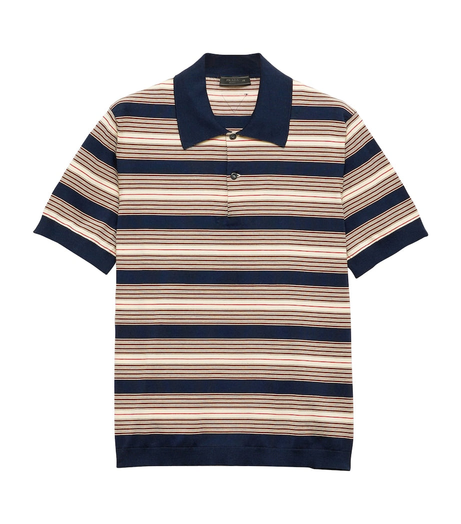 Prada Cotton Stripe Polo Shirt
