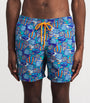 Fishy Vibes Print Moorea Swim Shorts