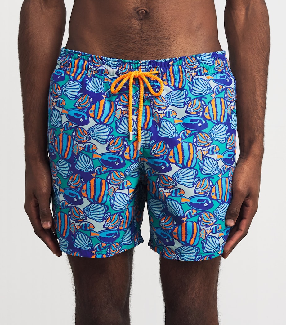 Fishy Vibes Print Moorea Swim Shorts