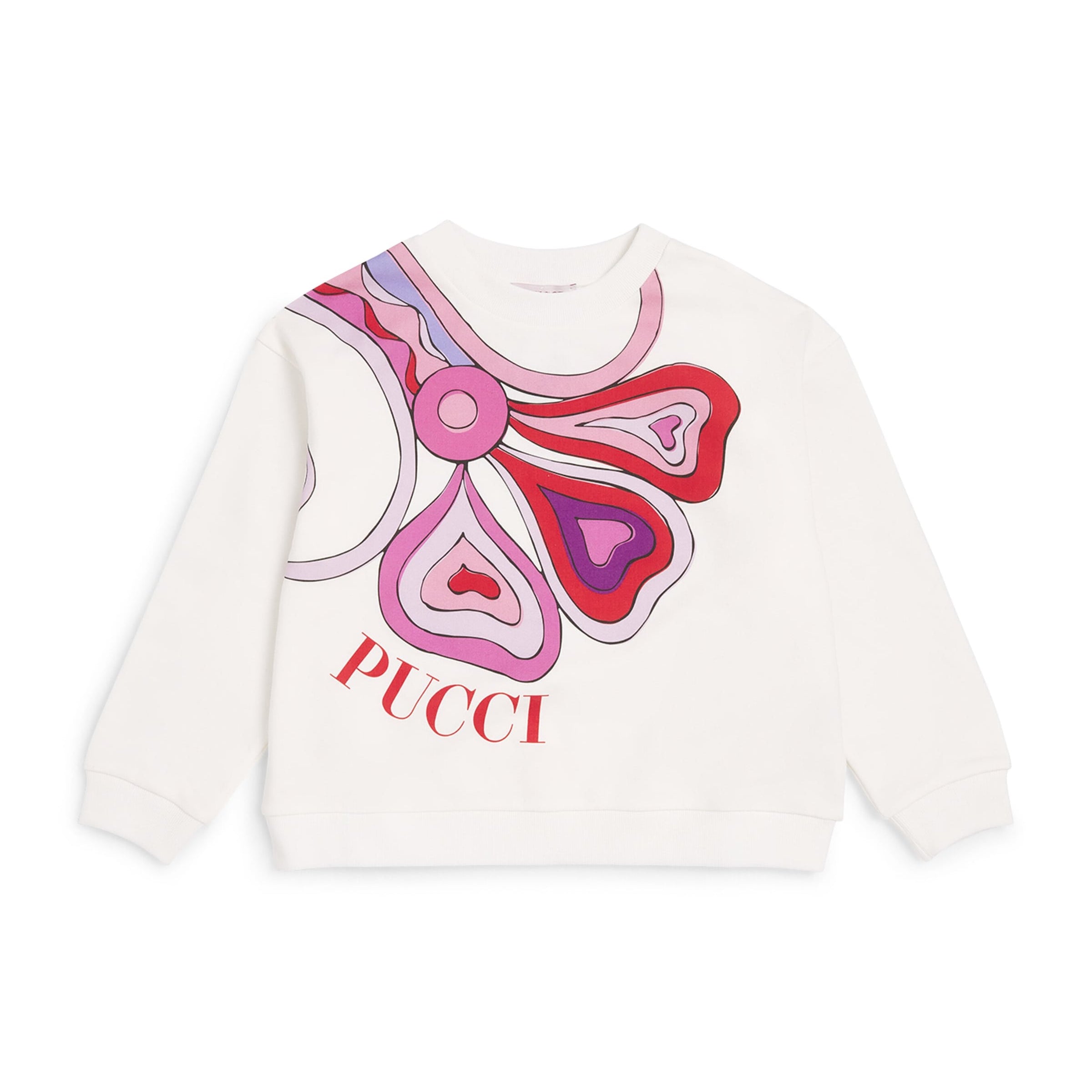 Cotton Orchidee Print Sweatshirt (4-14 Years)