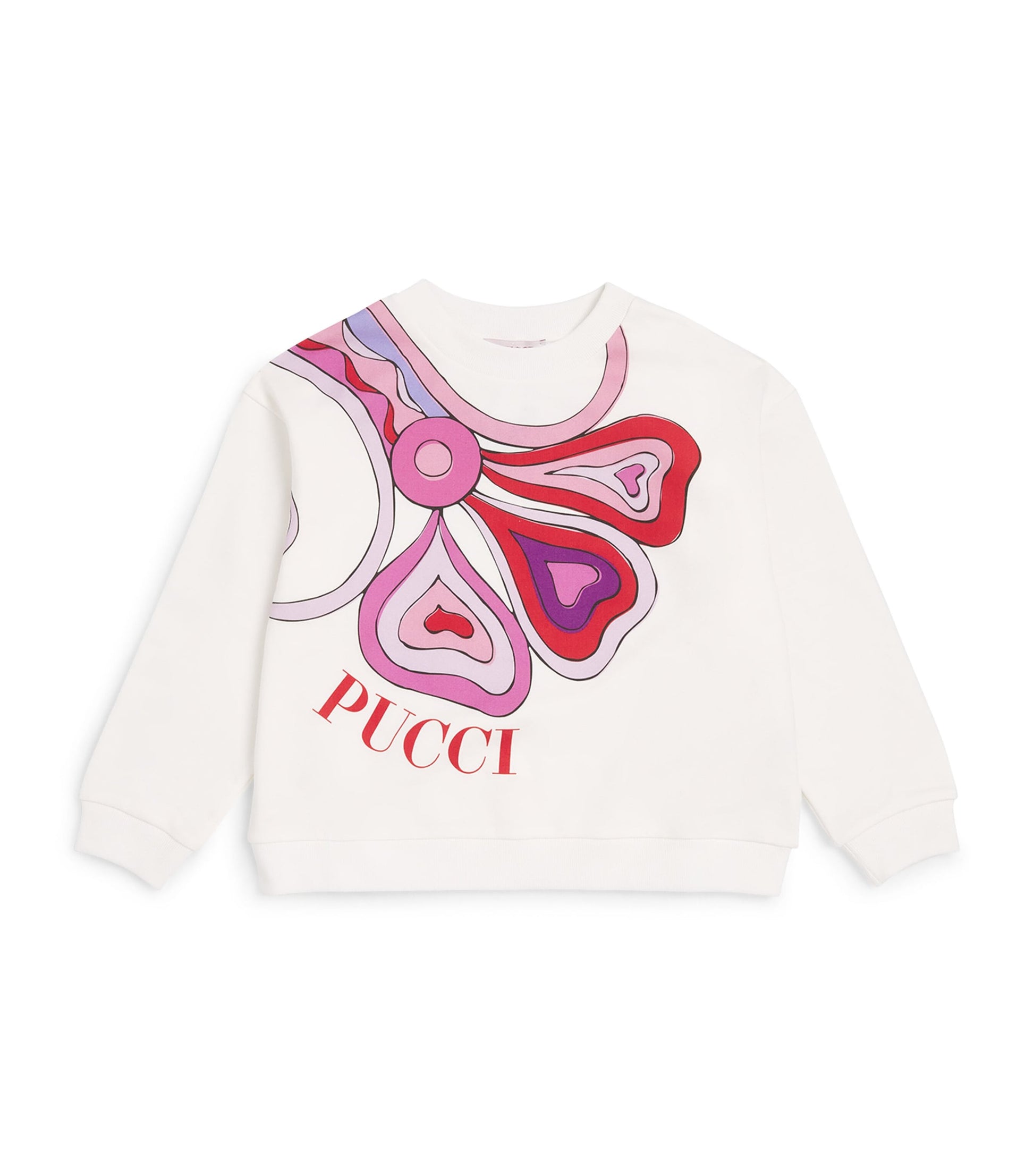 Cotton Orchidee Print Sweatshirt (4-14 Years)