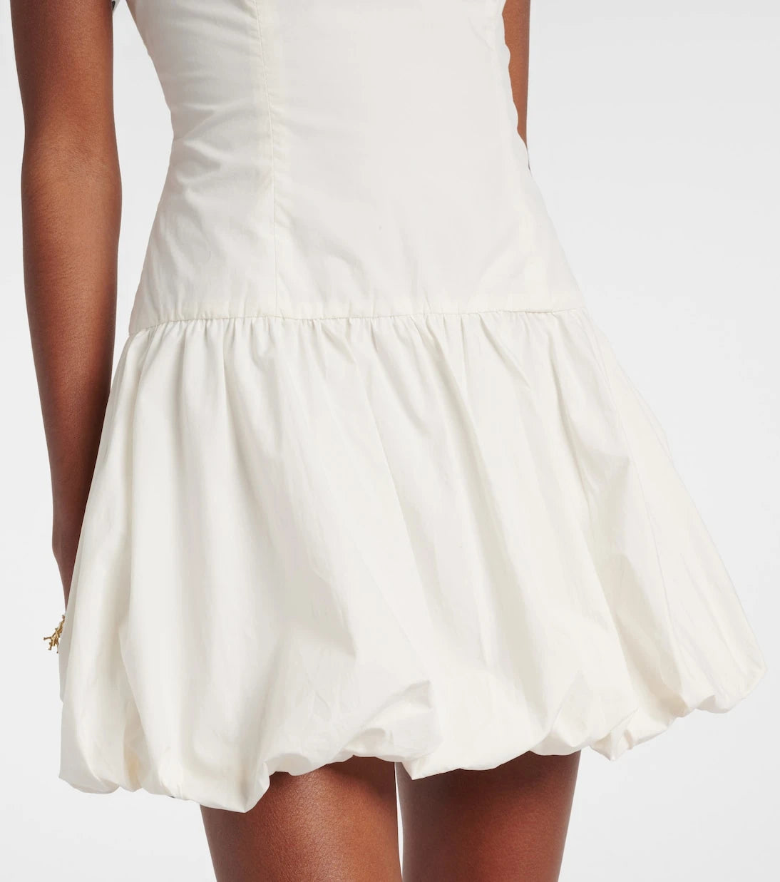 Faithfull - Gathered cotton poplin minidress