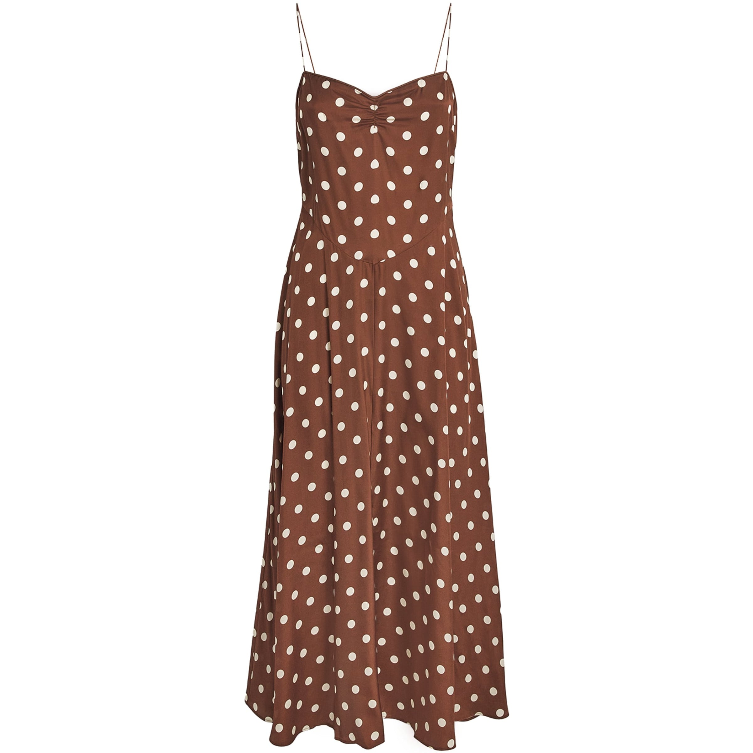 DÔEN Multi Silk-Blend Satin Lorraine Midi Dress