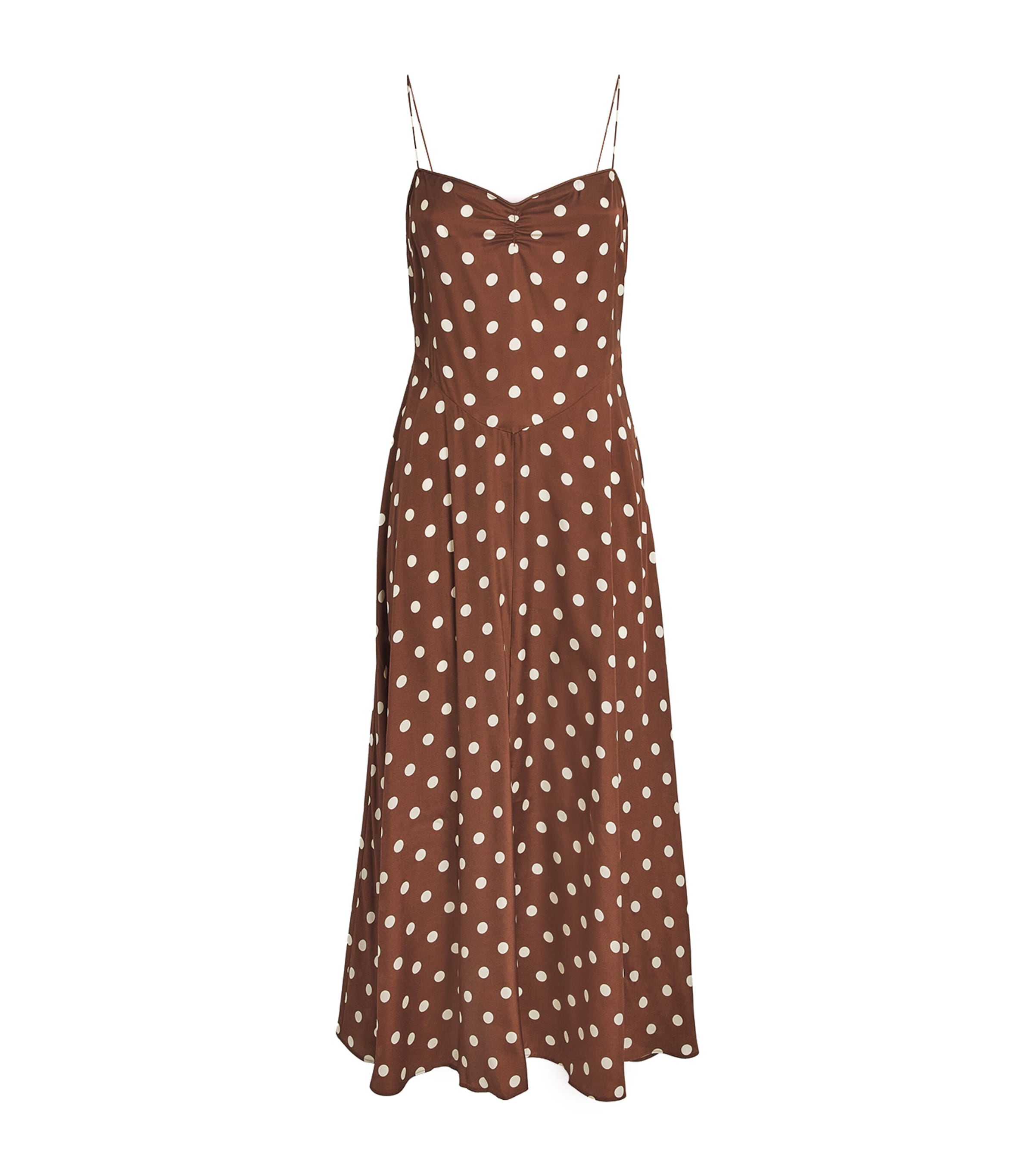 DÔEN Multi Silk-Blend Satin Lorraine Midi Dress