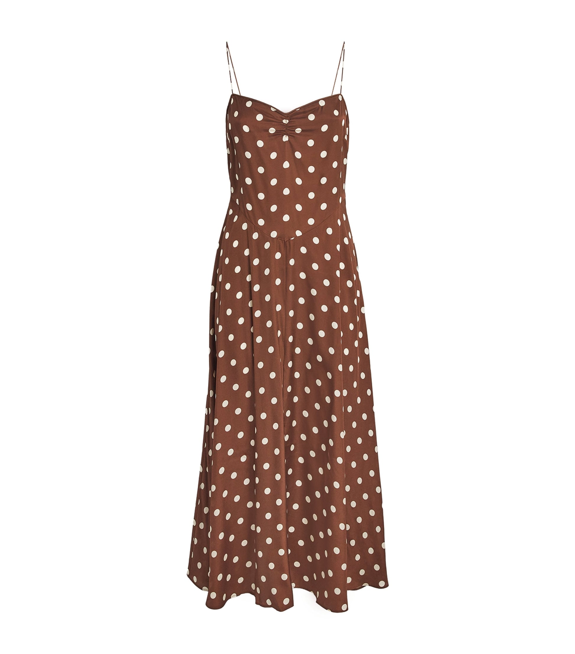 DÔEN Multi Silk-Blend Satin Lorraine Midi Dress