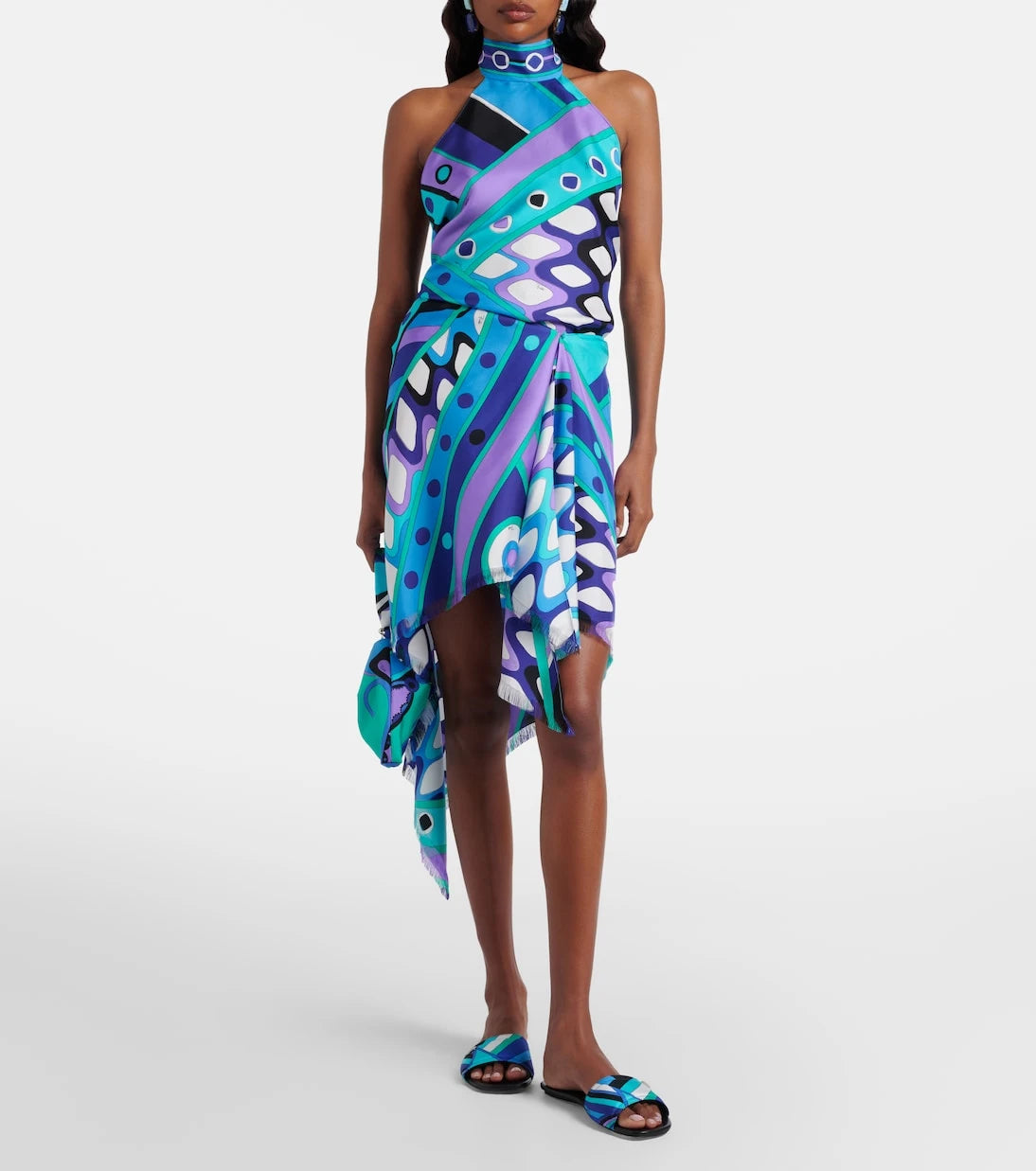 Pucci - Orchidee silk twill top-handle bag