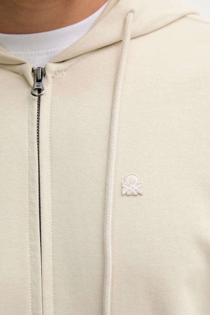 United Colors of Benetton erkek pamuklu fermuarlı sweatshirt