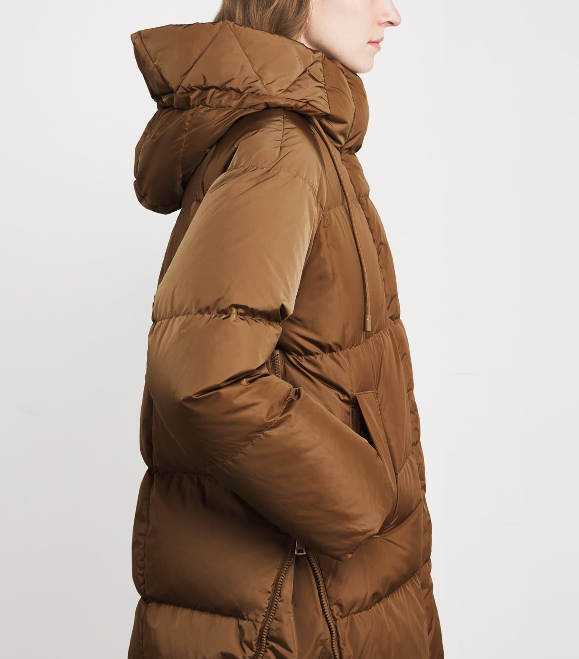 Weekend Max Mara Beige Down Quilted Parka