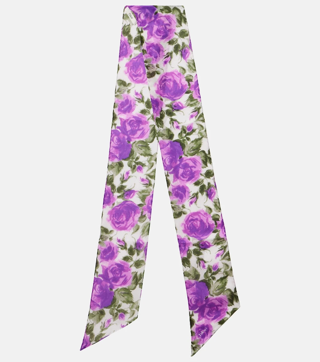 Chloé - Chloé Bloom floral silk scarf