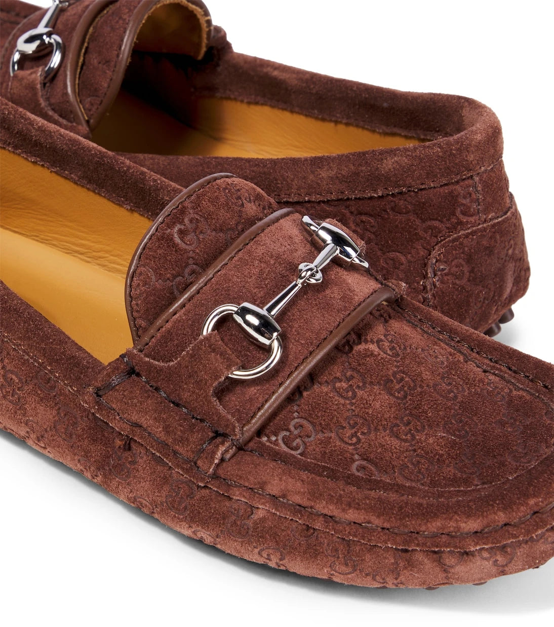 Gucci Kids - GG Horsebit suede loafers