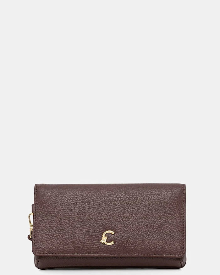 Coccinelle kadın deri clutch