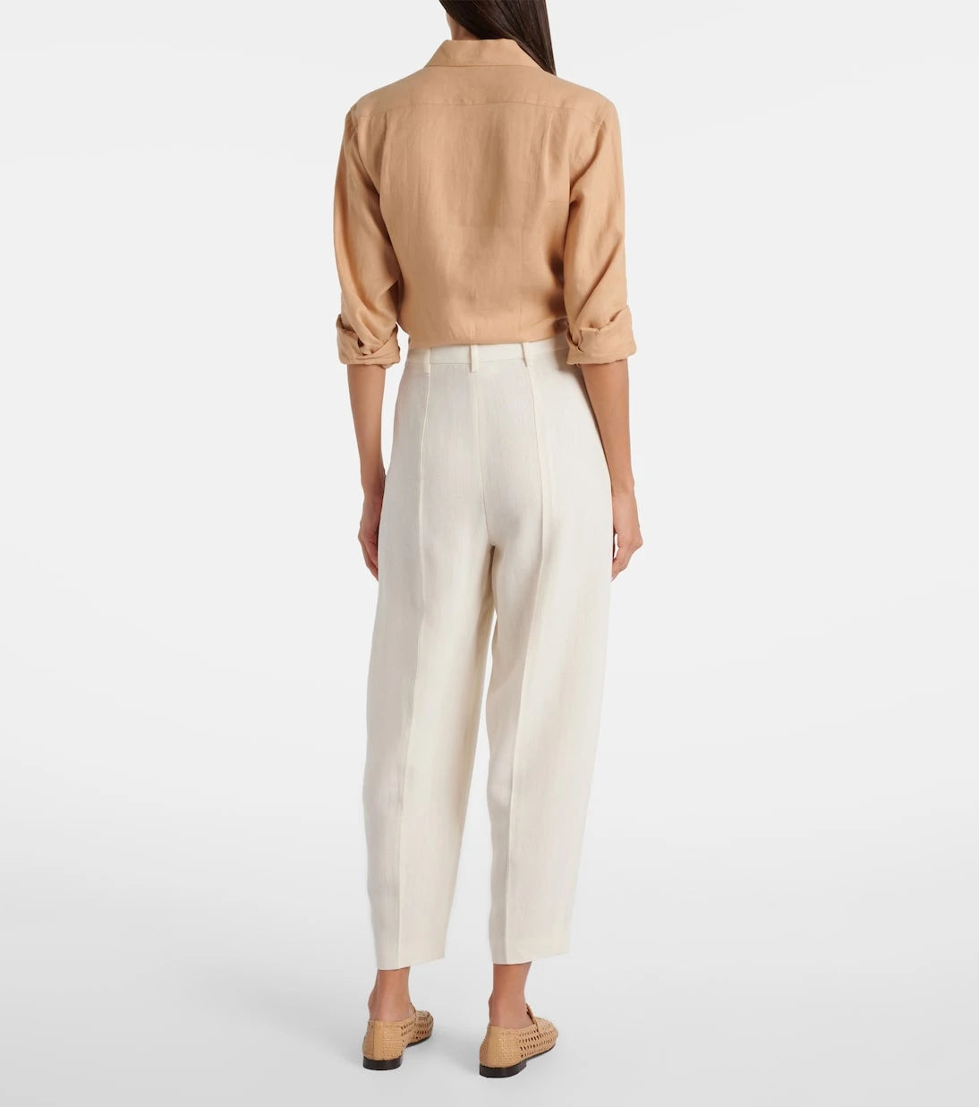 Loro Piana - Bob linen crêpe tapered pants