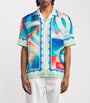 Silk Galaxy Court Print Short-Sleeve Shirt