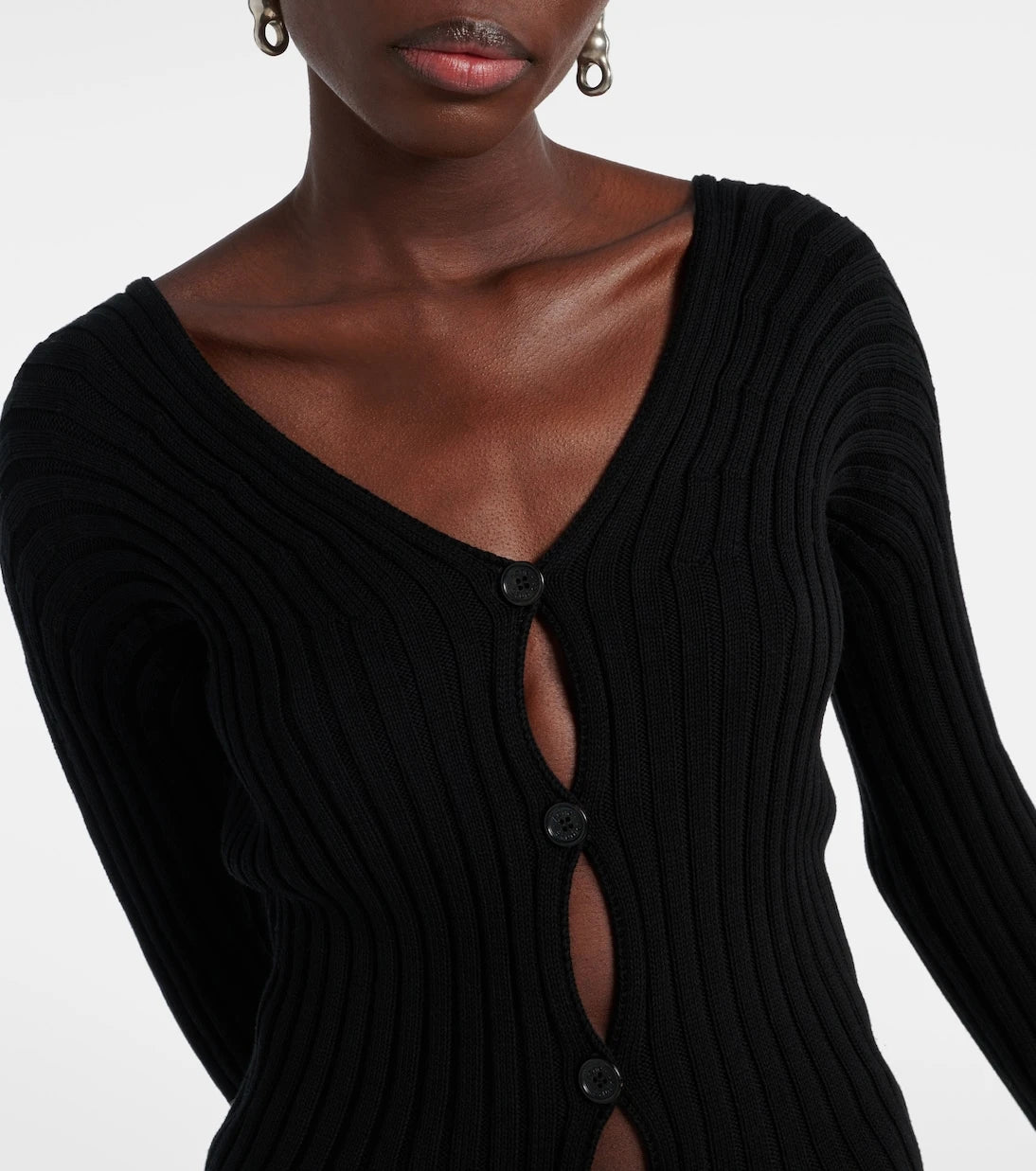 Acne Studios - Ribbed-knit cotton crêpe cardigan